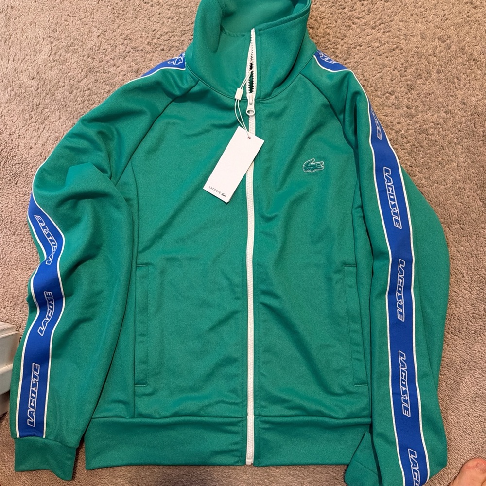 Lacoste Green Jacket with White Accents